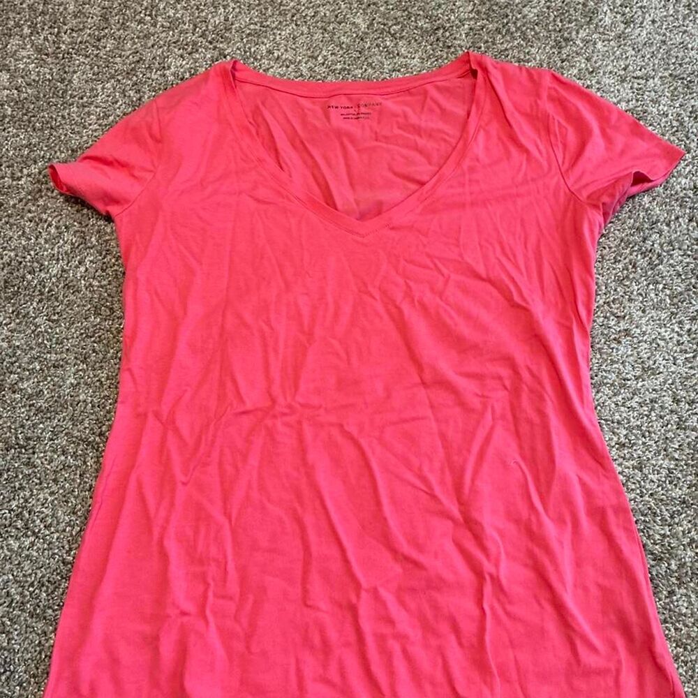 New-york-company Women's Pink and Red T-shirt